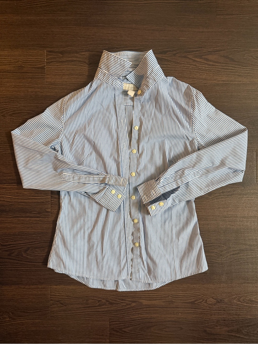 Banana Republic Navy & White Striped Button-Down Shirt for Kids